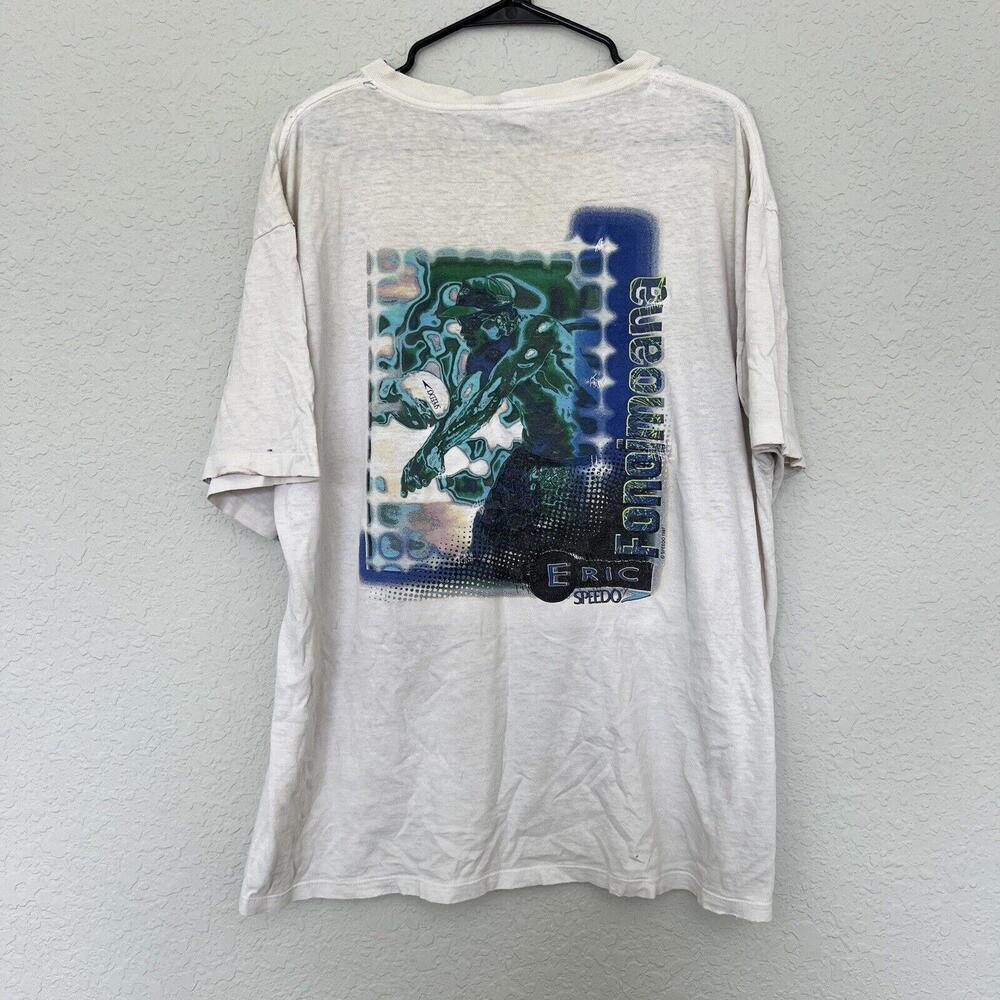 Vintage 90’s Eric Fonoimoana RARE Speedo Sports Volleyball Shirt Size XL